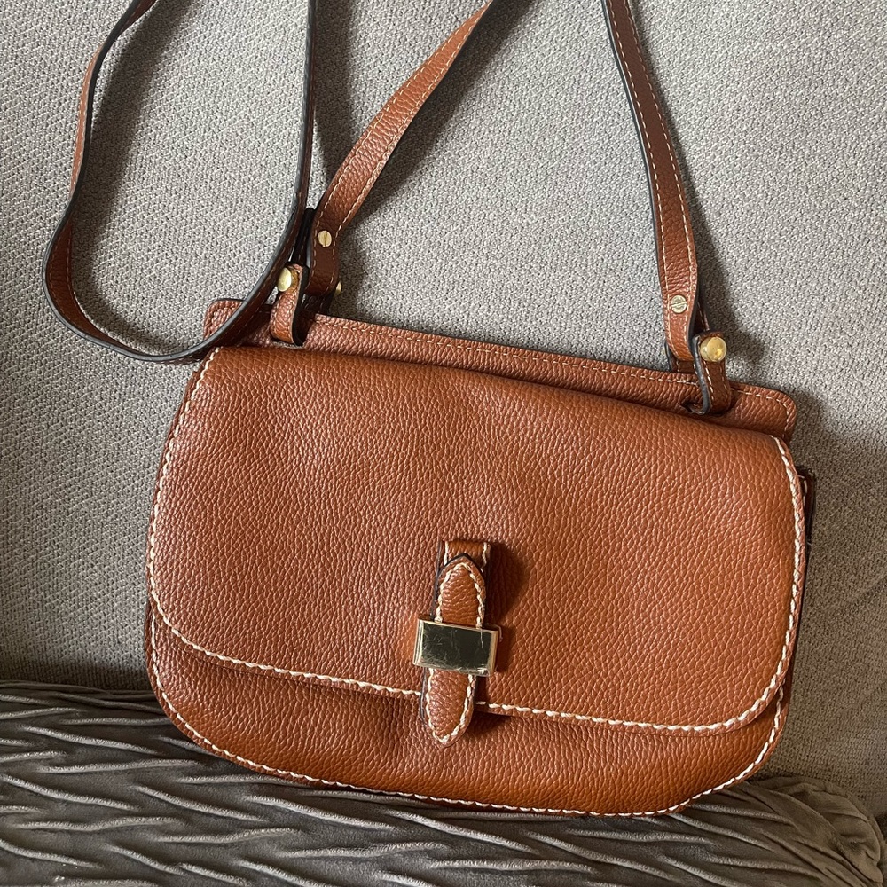 Brown leather crossbody